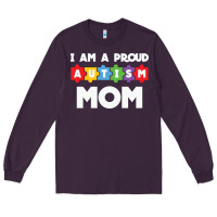 Plum LIL Autism Mom Long Sleeve Tee - CowhideDigitalArt