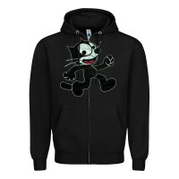Black felix Zipper Hoodie - linhVisuals