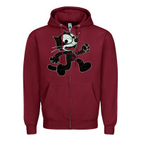 Burgundy felix Zipper Hoodie - linhVisuals