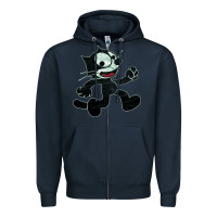 Navy felix Zipper Hoodie - linhVisuals