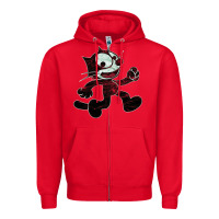Red felix Zipper Hoodie - linhVisuals
