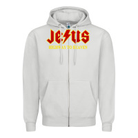 Dove Grey jesus rocks highway to heaven Zipper Hoodie - linhVisuals