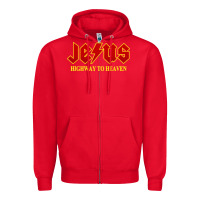Red jesus rocks highway to heaven Zipper Hoodie - linhVisuals