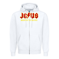 White jesus rocks highway to heaven Zipper Hoodie - linhVisuals