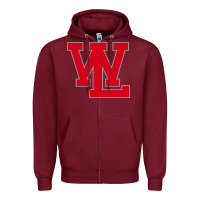 Burgundy west lafayette junior senior high school Zipper Hoodie - linhVisuals