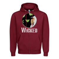 Burgundy vintage musical wicked Zipper Hoodie - linhVisuals