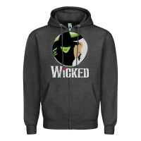Charcoal Heather vintage musical wicked Zipper Hoodie - linhVisuals