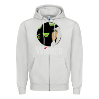 Dove Grey vintage musical wicked Zipper Hoodie - linhVisuals