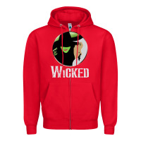 Red vintage musical wicked Zipper Hoodie - linhVisuals