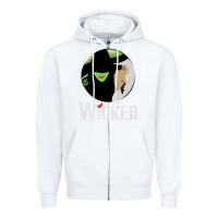 White vintage musical wicked Zipper Hoodie - linhVisuals