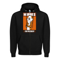 Black hobbes for president Zipper Hoodie - linhVisuals
