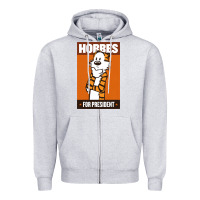 Heather Grey hobbes for president Zipper Hoodie - linhVisuals