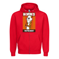 Red hobbes for president Zipper Hoodie - linhVisuals