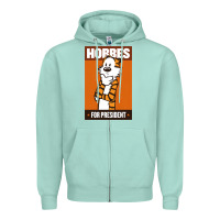 Seafoam hobbes for president Zipper Hoodie - linhVisuals