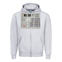 Heather Grey akai mpc2000 Zipper Hoodie - linhVisuals