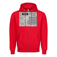 Red akai mpc2000 Zipper Hoodie - linhVisuals
