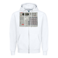 White akai mpc2000 Zipper Hoodie - linhVisuals