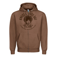 Chestnut angela davis day 70s black rights Zipper Hoodie - linhVisuals