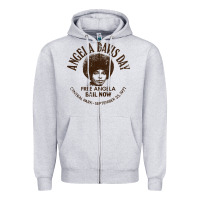 Heather Grey angela davis day 70s black rights Zipper Hoodie - linhVisuals