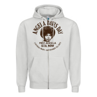 Dove Grey angela davis day 70s black rights Zipper Hoodie - linhVisuals