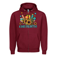 Burgundy kindergarten Zipper Hoodie - JahusDesignShop