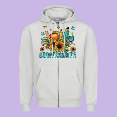 Kindergarten Zipper Hoodie Designed By Jahusdesignshop