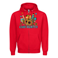 Red kindergarten Zipper Hoodie - JahusDesignShop
