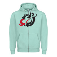 Seafoam MSUM Dragons, Gear Zipper Hoodie - linhVisuals