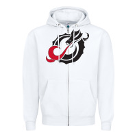 White MSUM Dragons, Gear Zipper Hoodie - linhVisuals