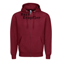 Burgundy mark knopfler Zipper Hoodie - linhVisuals