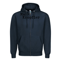 Navy mark knopfler Zipper Hoodie - linhVisuals