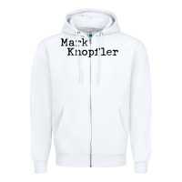 White mark knopfler Zipper Hoodie - linhVisuals