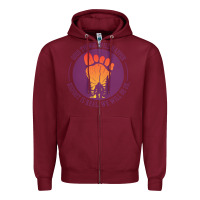 Burgundy bigfoot t  shirt bigfoot lives design t  shirt Zipper Hoodie - linhVisuals