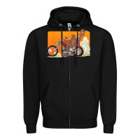 Bigfoot T  Shirt Bigfoot Riding Motorcycle For Biker Sasquatch Chick T Zipper Hoodie | Teevron