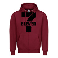 Burgundy 7 elevenn Zipper Hoodie - linhVisuals