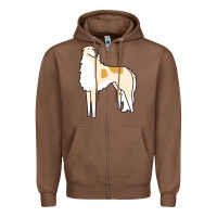 Chestnut borzoi Zipper Hoodie - linhVisuals