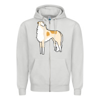 Dove Grey borzoi Zipper Hoodie - linhVisuals