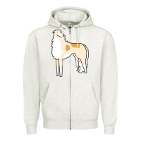 Oatmeal Heather borzoi Zipper Hoodie - linhVisuals