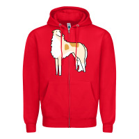 Red borzoi Zipper Hoodie - linhVisuals