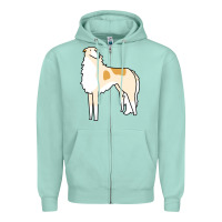 Seafoam borzoi Zipper Hoodie - linhVisuals