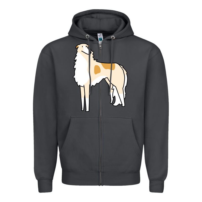 Borzoi Zipper Hoodie by linhVisuals | Teevron
