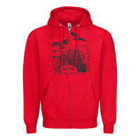 Red old crow medicine show Zipper Hoodie - linhVisuals