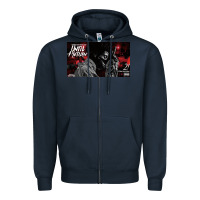 Navy until i return yb Zipper Hoodie - linhVisuals