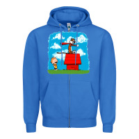 True Royal Calvin Hobbes Zipper Hoodie - linhVisuals
