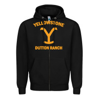 Black dutton ranch Zipper Hoodie - linhVisuals