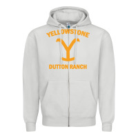 Dove Grey dutton ranch Zipper Hoodie - linhVisuals