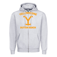 Heather Grey dutton ranch Zipper Hoodie - linhVisuals
