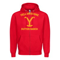Red dutton ranch Zipper Hoodie - linhVisuals