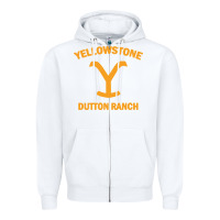 White dutton ranch Zipper Hoodie - linhVisuals
