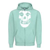 Seafoam mens skull Zipper Hoodie - linhVisuals